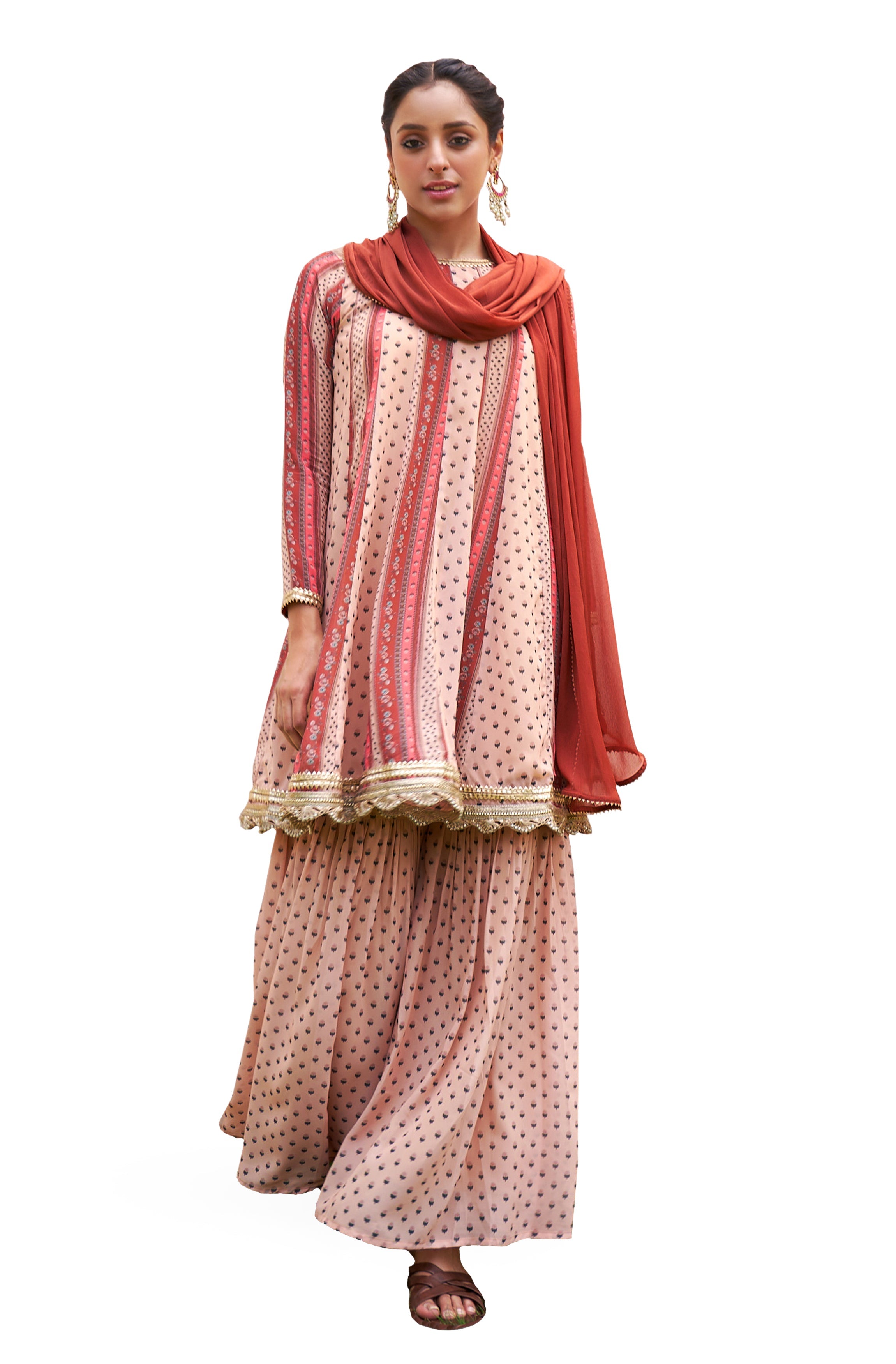 Janasya Multicolor Georgette Digital Floral Printed Set | Grocsy