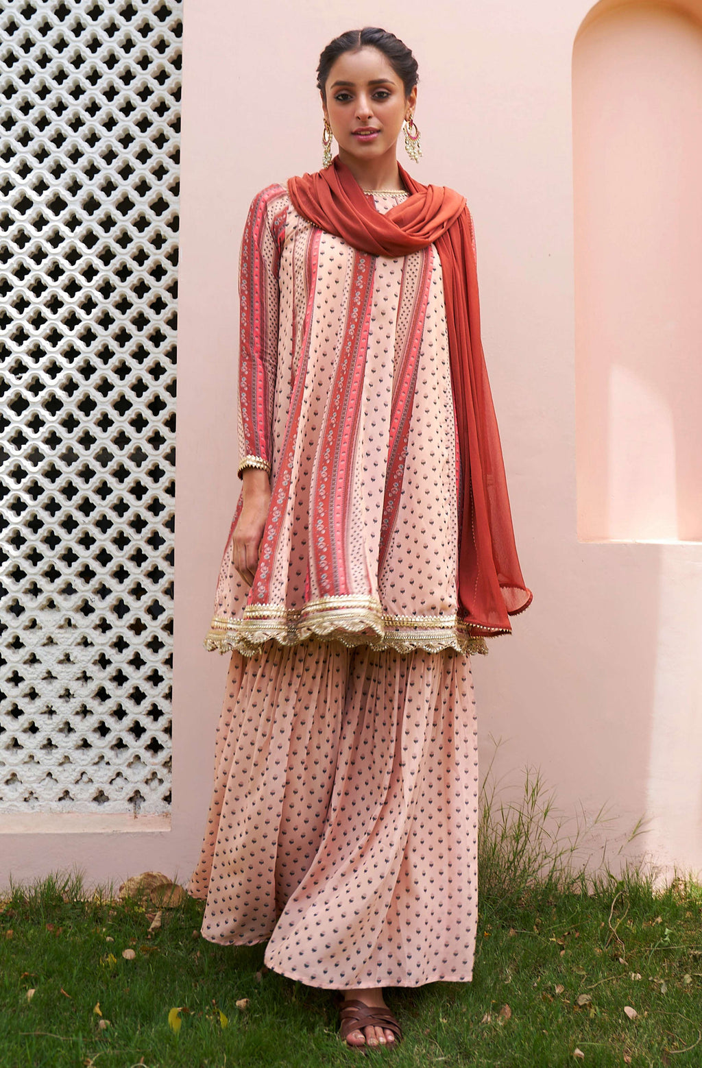 Janasya Multicolor Georgette Digital Floral Printed Set | Grocsy
