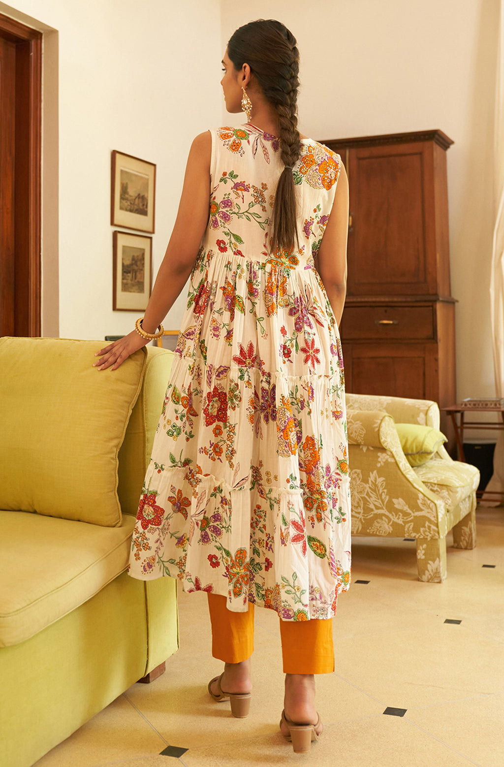 Janasya Orange Cotton Solid Set | Grocsy