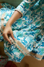 Janasya White Cotton Floral Printed Set | Grocsy