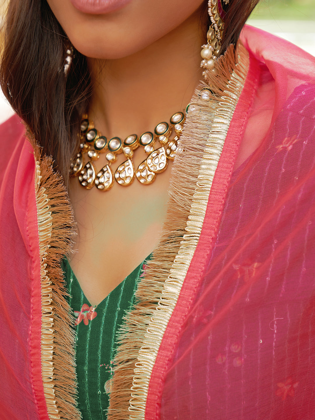Janasya Green Georgette Digital Floral Printed Festive Lehenga Choli | Grocsy