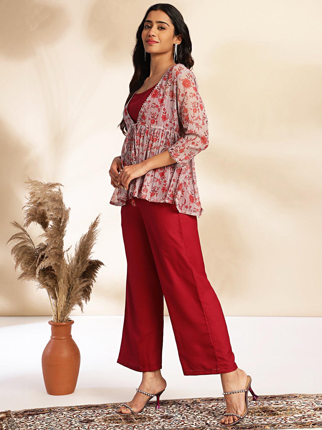 Janasya Wine Moss Solid Set | Grocsy