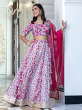 Janasya White Cotton Embellished Festive Lehenga Choli | Grocsy