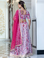 Janasya White Cotton Embellished Festive Lehenga Choli | Grocsy