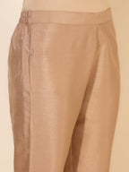 Janasya Beige Crepe Silk Embellished Set | Grocsy
