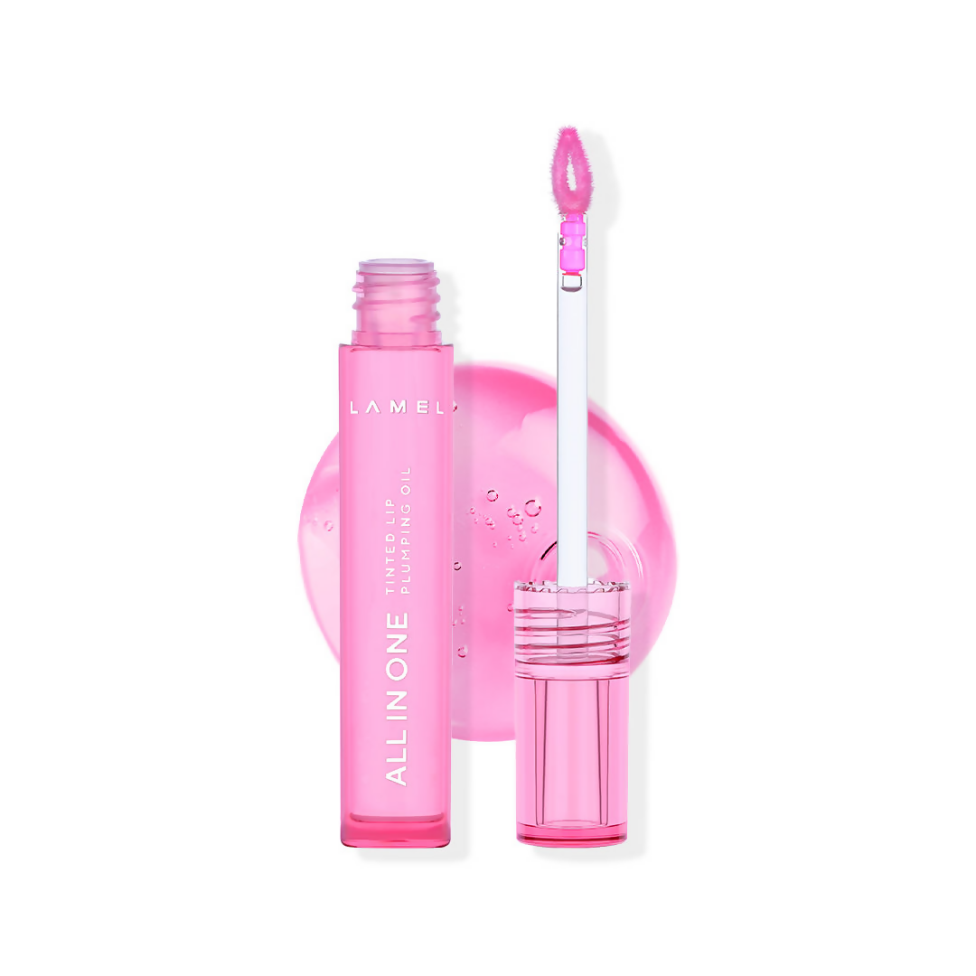 Lamel All In One Lip Tinted Plumping Oil - 402 Pink Sparkle | Grocsy