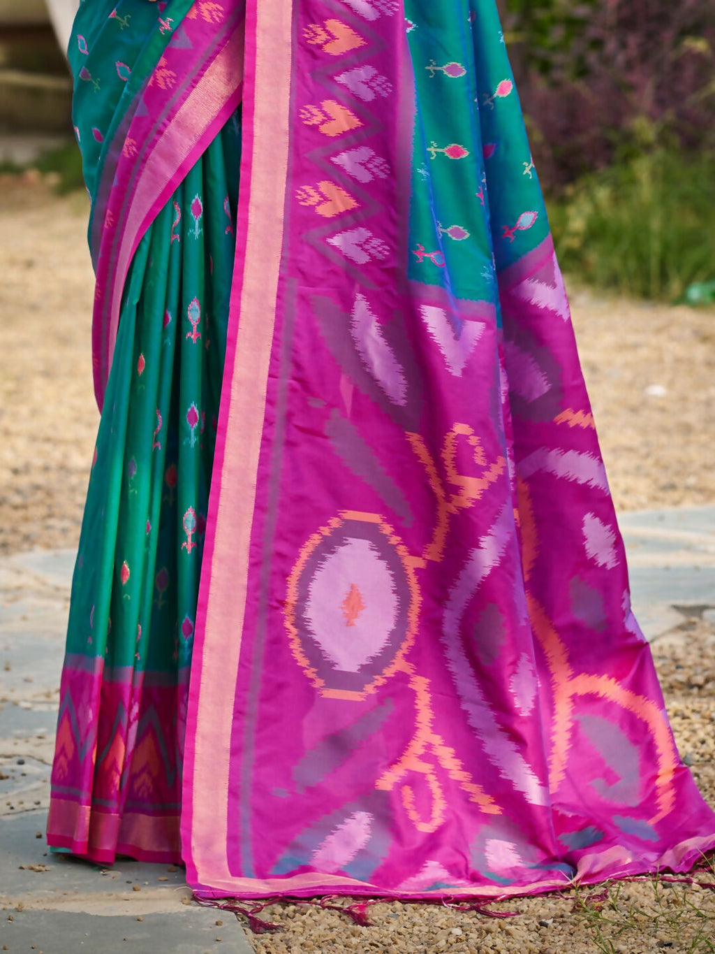 Shree Shyam Fashion Sea Green Soft Silk Saree | Grocsy