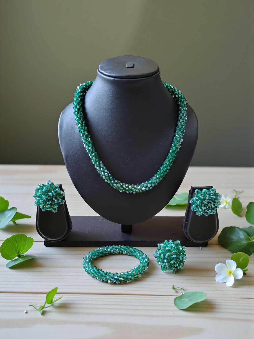 Inhanns Rangshine 4-In-1 Crystal Glam Set - Handmade - Sea Green | Grocsy