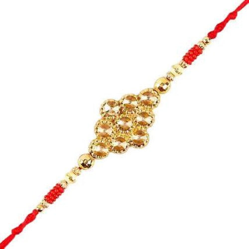 Kundan Rakhi With Dry Fruits & Besan Laddoos | Grocsy