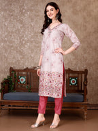 Hand Embroidered & Floral Printed Kurta With Pant & Dupatta Luxury, Multicolor - Hiral Fashion | Grocsy