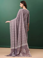 Ethnic Motifs Printed Kurta With Lace Detailing And Pant & Dupatta, Lavender - Hiral Fashion | Grocsy