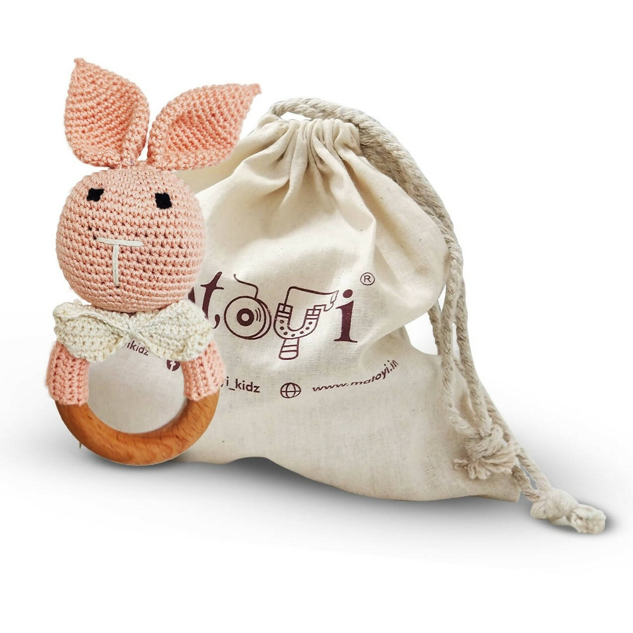 Matoyi Crochet Bunny Toy: Teether For Babies | Grocsy