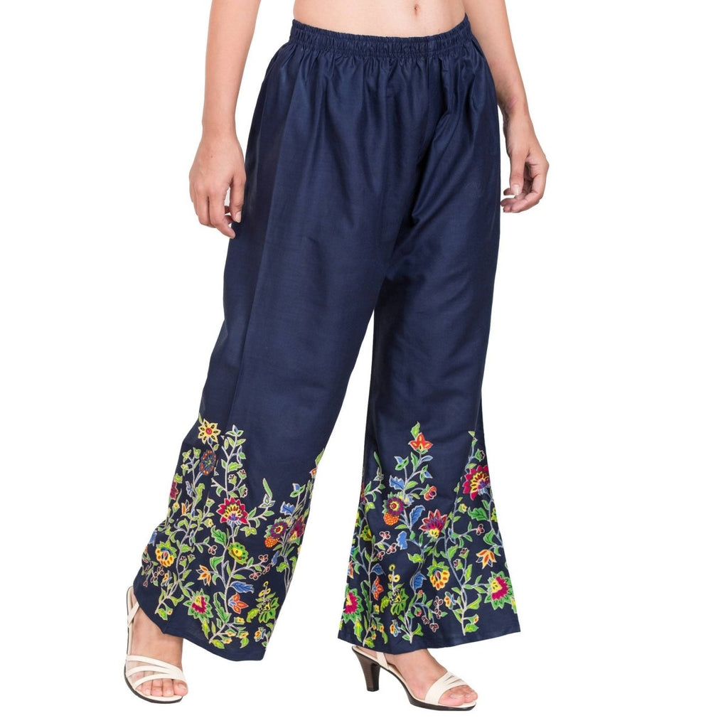 Asmaani Navy Blue Color Digital Print Sarara | Grocsy