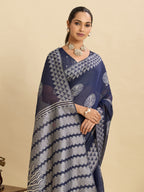 Dwija Fashion Teal Blue Casual Wear Soft Silk Bas Weaving Saree With Unstitched Blouse | Grocsy