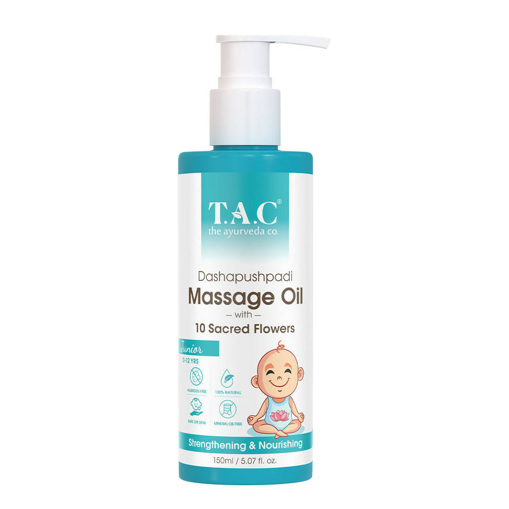 TAC - The Ayurveda Co. Dashapushpadi Ayurvedic Baby Massage Oil | Grocsy