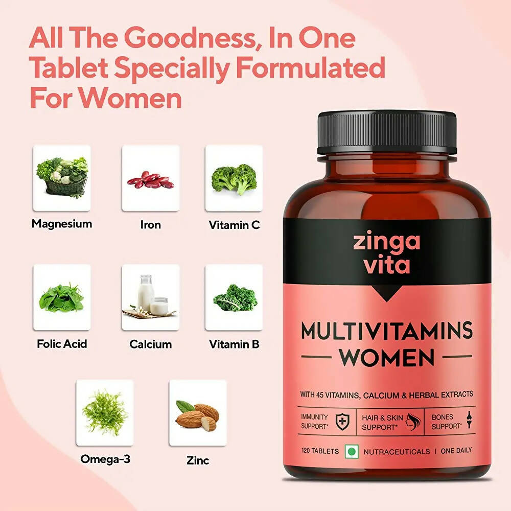 Zingavita Multivitamins Tablets for Women | Grocsy