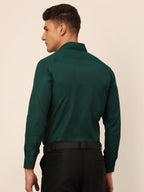 Jainish Men's Green Formal Solid Shirts | Grocsy
