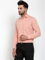 Jainish Redish Orange Formal Shirt with white detailing ( SF 419Starfish-Orange ) | Grocsy