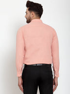 Jainish Redish Orange Formal Shirt with white detailing ( SF 419Starfish-Orange ) | Grocsy