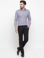 Jainish Grey Men's Cotton Geometric Formal Shirts ( SF 434Grey ) | Grocsy