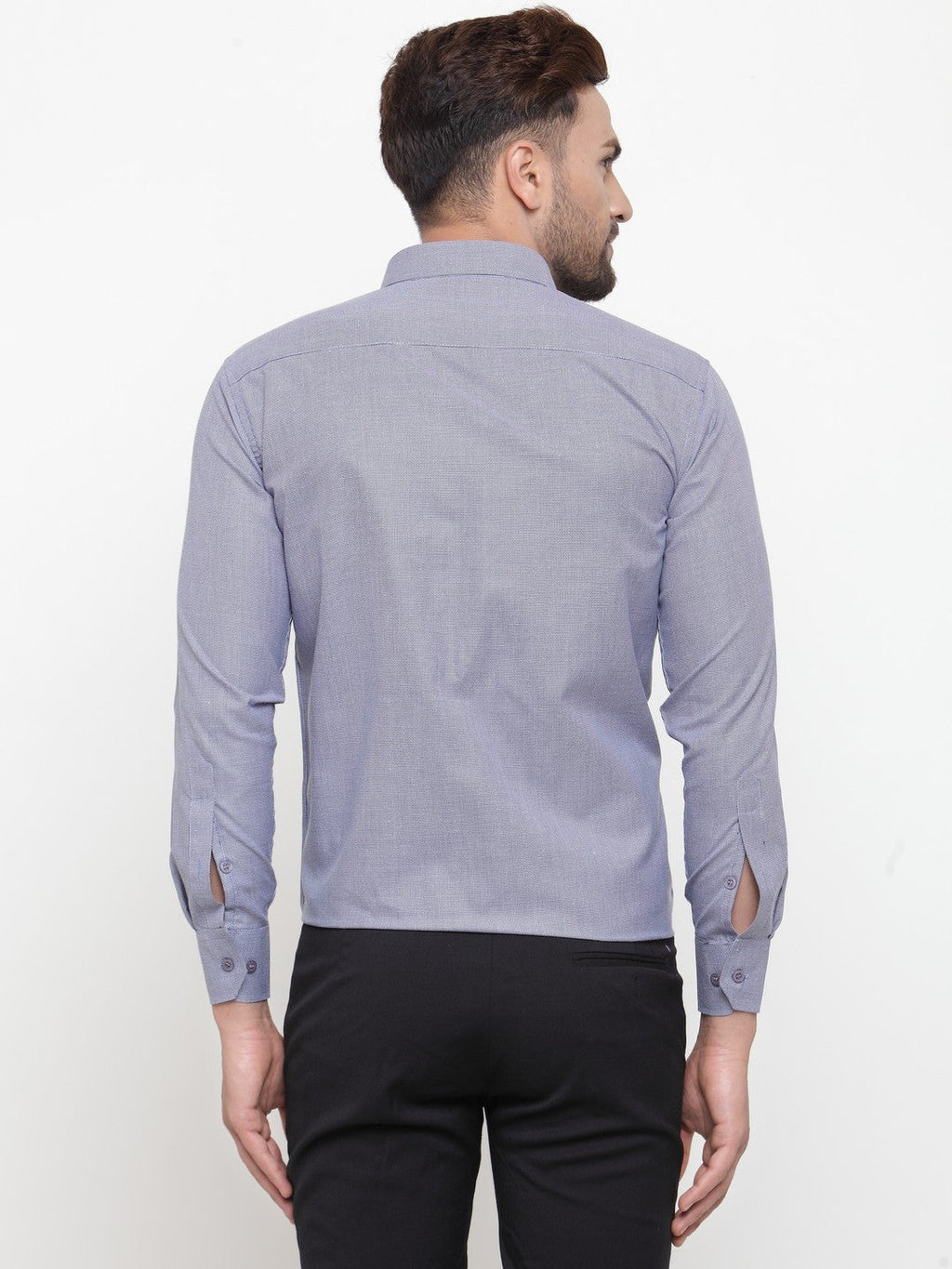 Jainish Grey Men's Cotton Geometric Formal Shirts ( SF 434Grey ) | Grocsy