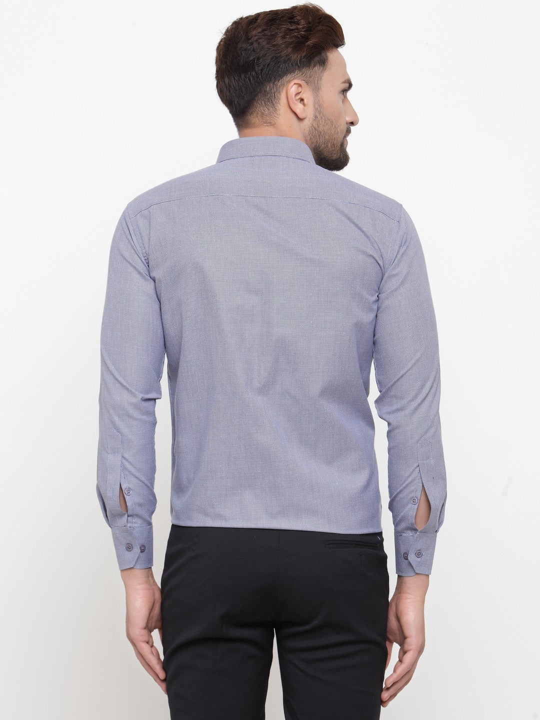 Jainish Grey Men's Cotton Geometric Formal Shirts ( SF 434Grey ) | Grocsy