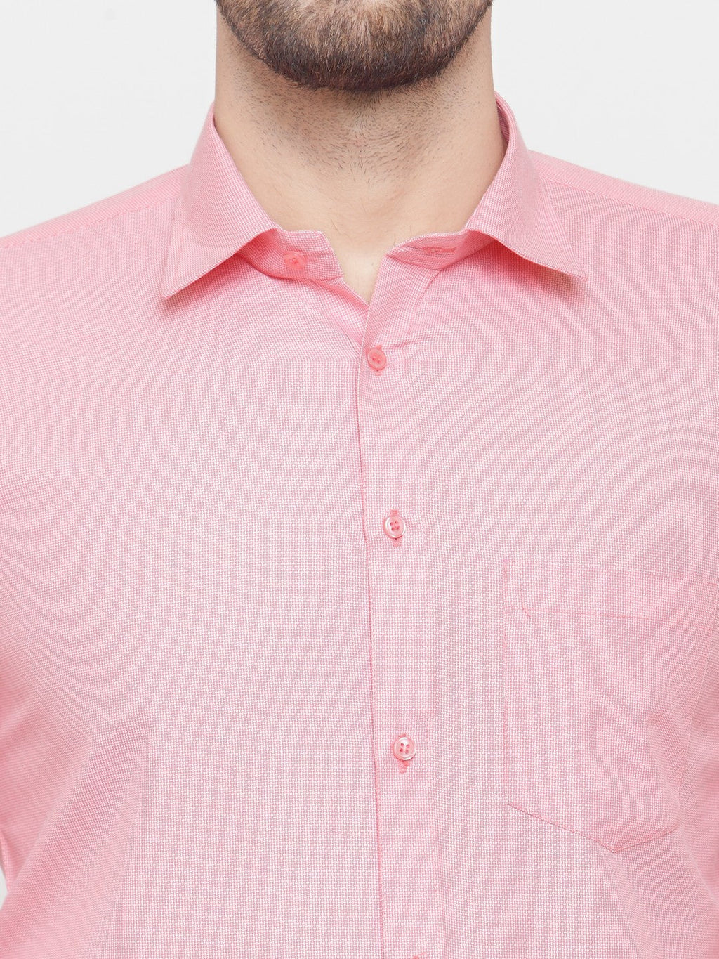 Jainish Pink Men's Cotton Geometric Formal Shirts ( SF 434Pink ) | Grocsy