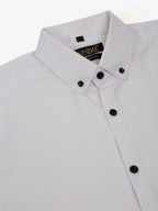 Jainish Men's Cotton Solid Button Down Formal Shirts - White | Grocsy