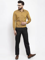 Jainish Yellow Men's Cotton Polka Dots Formal Shirts ( SF 739Mustard ) | Grocsy