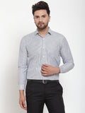 Jainish Black Men's Cotton Striped Formal Shirt's ( SF 759Black ) | Grocsy