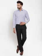 Jainish Blue Men's Cotton Striped Formal Shirt's ( SF 759Blue ) | Grocsy