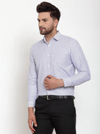 Jainish Grey Men's Cotton Striped Formal Shirt's ( SF 759Light-Grey ) | Grocsy