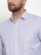 Jainish Grey Men's Cotton Striped Formal Shirt's ( SF 759Light-Grey ) | Grocsy