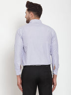 Jainish Grey Men's Cotton Striped Formal Shirt's ( SF 759Light-Grey ) | Grocsy