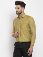 Jainish Olive Men's Cotton Polka Dots Formal Shirt's ( SF 761Olive ) | Grocsy