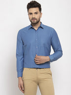 Jainish Teal Men's Cotton Polka Dots Formal Shirt's ( SF 761Teal ) | Grocsy