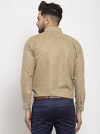 Jainish Metallic Men's Dobby Solid Formal Shirts ( SF 762Metalic ) | Grocsy