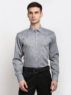 Jainish Grey Men's Solid Cotton Formal Shirt ( SF 782Grey ) | Grocsy