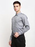 Jainish Grey Men's Solid Cotton Formal Shirt ( SF 782Grey ) | Grocsy