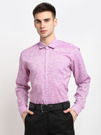 Jainish Purple Men's Solid Cotton Formal Shirt ( SF 782Purple ) | Grocsy