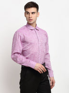 Jainish Purple Men's Solid Cotton Formal Shirt ( SF 782Purple ) | Grocsy