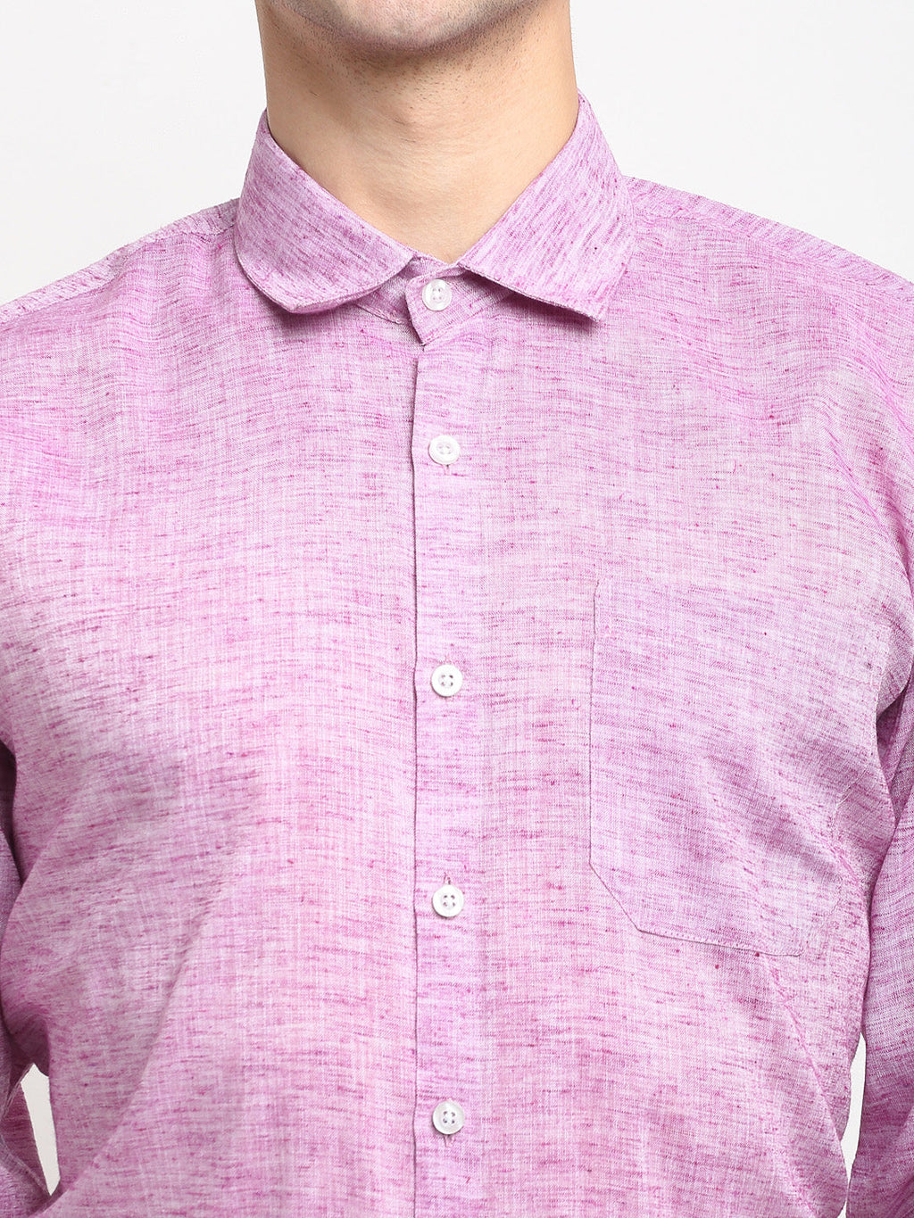 Jainish Purple Men's Solid Cotton Formal Shirt ( SF 782Purple ) | Grocsy