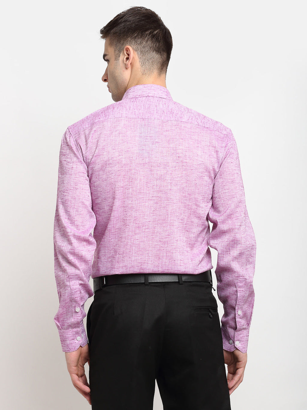 Jainish Purple Men's Solid Cotton Formal Shirt ( SF 782Purple ) | Grocsy