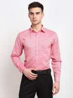 Jainish Red Men's Solid Cotton Formal Shirt ( SF 782Red ) | Grocsy