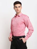 Jainish Red Men's Solid Cotton Formal Shirt ( SF 782Red ) | Grocsy