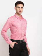 Jainish Red Men's Solid Cotton Formal Shirt ( SF 782Red ) | Grocsy