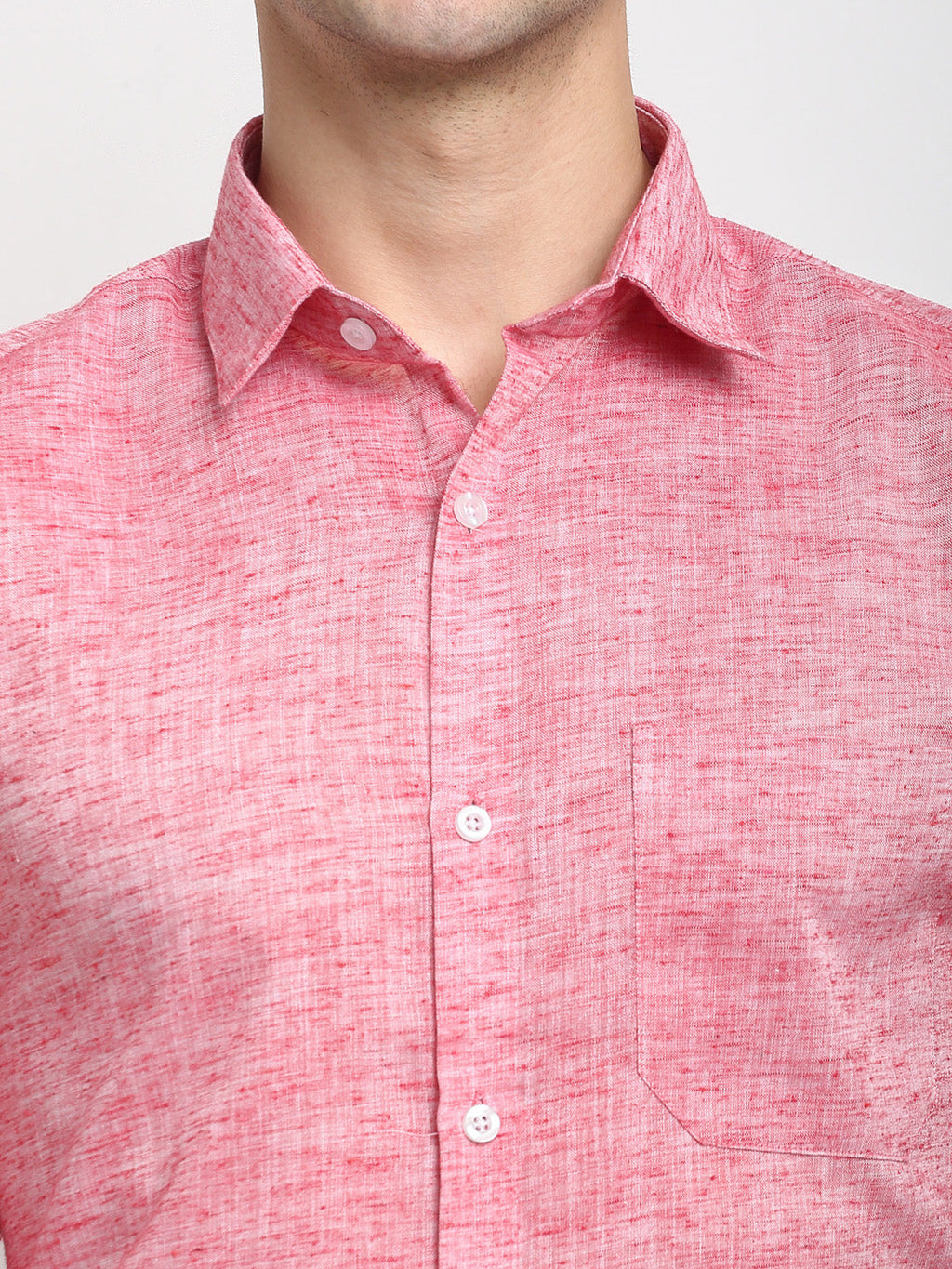 Jainish Red Men's Solid Cotton Formal Shirt ( SF 782Red ) | Grocsy