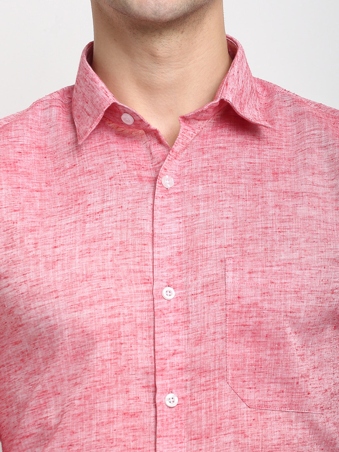 Jainish Red Men's Solid Cotton Formal Shirt ( SF 782Red ) | Grocsy
