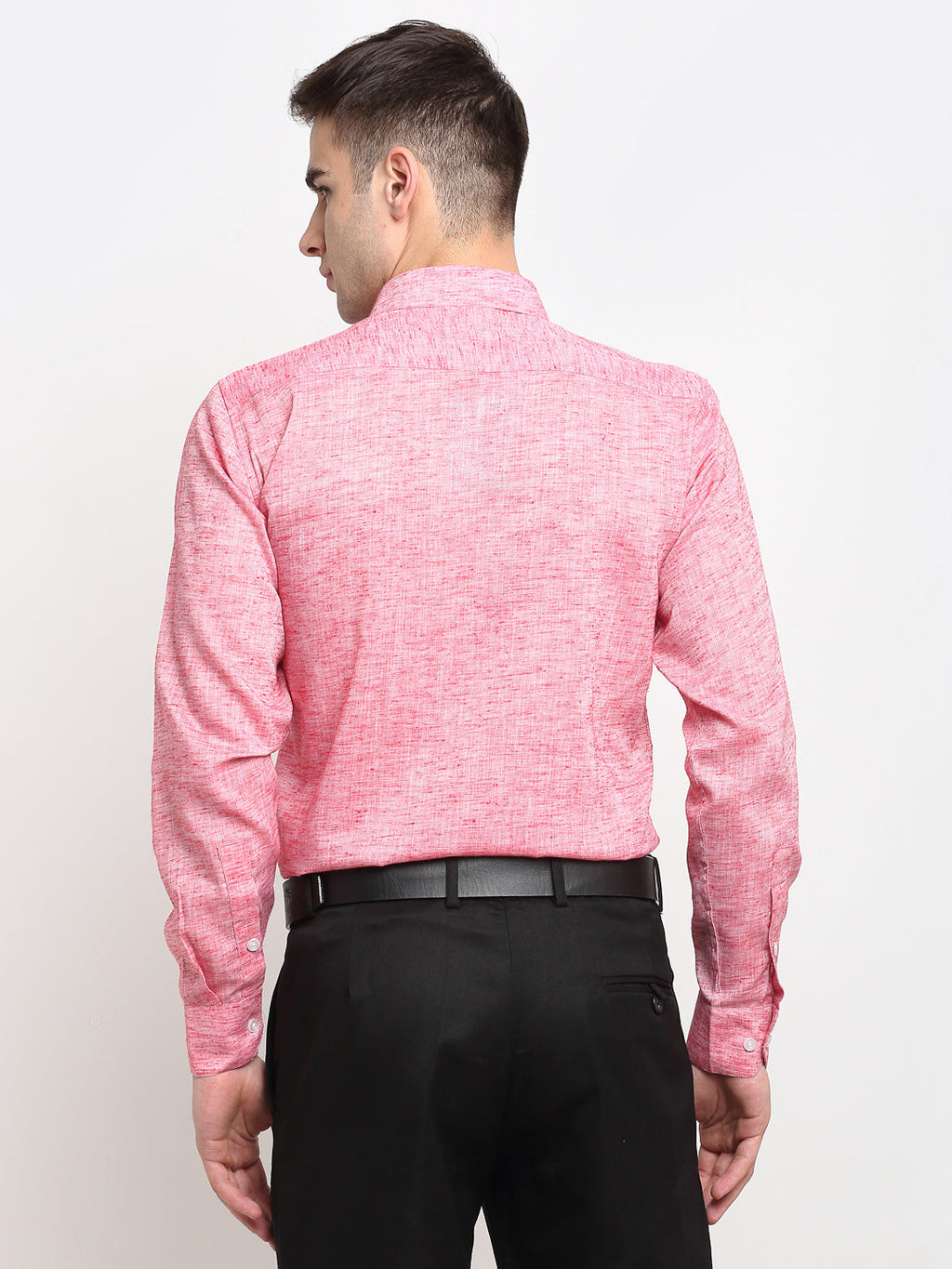Jainish Red Men's Solid Cotton Formal Shirt ( SF 782Red ) | Grocsy