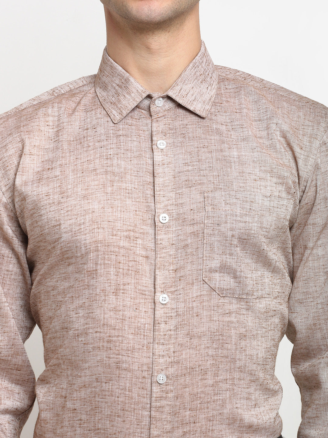 Jainish Rust Men's Solid Cotton Formal Shirt ( SF 782Rust ) | Grocsy